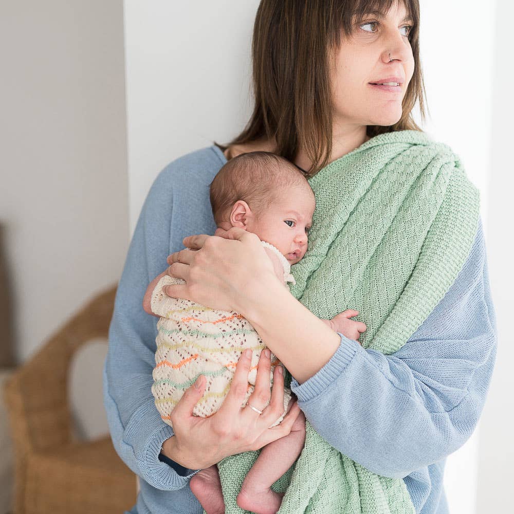 Crochet Stripes ecru romper 3-6 months