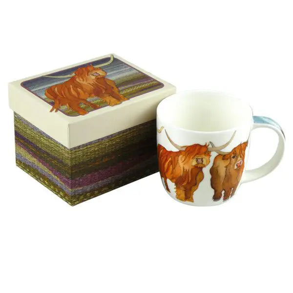Highland Cow Bone China Mug With Gift Box