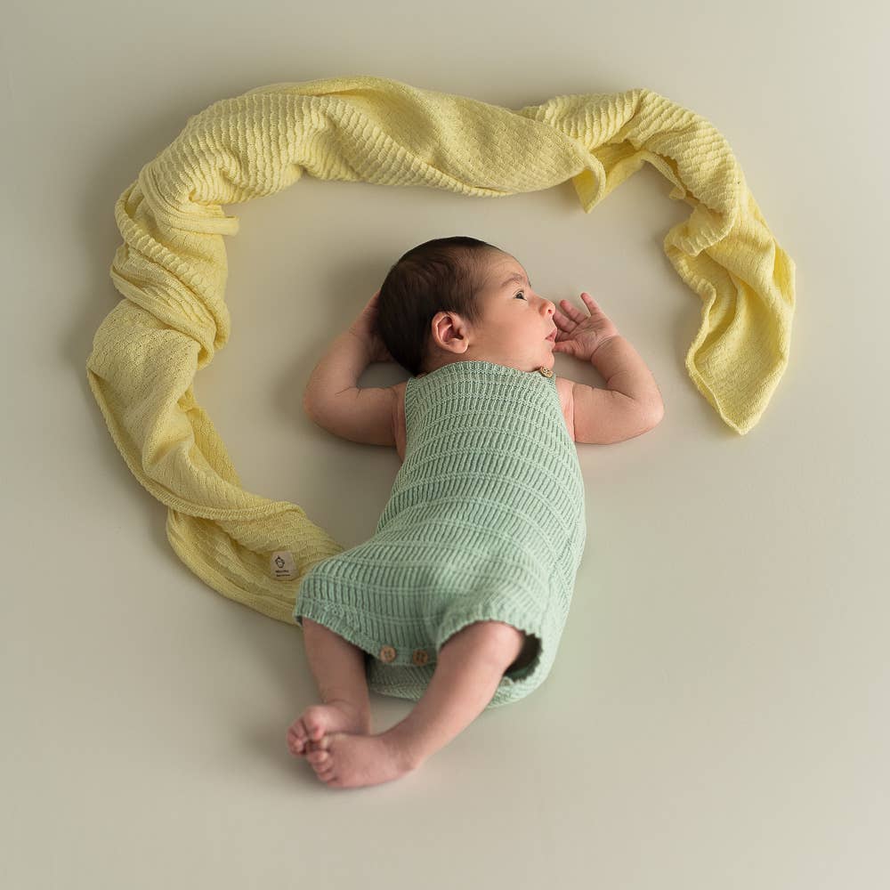 Channels soft green romper 3-6 months