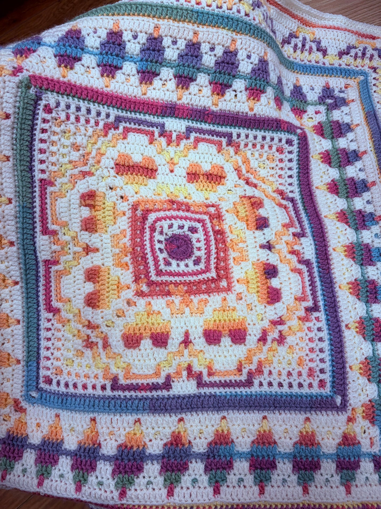 Mosaic Crochet in the Round Workshop. Sunday 26th July 10am - 1pm. £5 deposit secures your place. Total cost £40 balance to be paid on day of workshop see below for further details I
