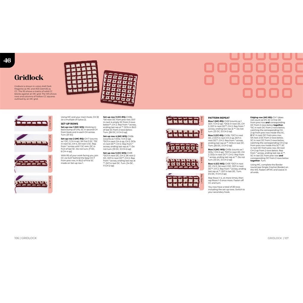 Interlocking Crochet: 50 reversible stitch patterns and five projects for the modern crocheter