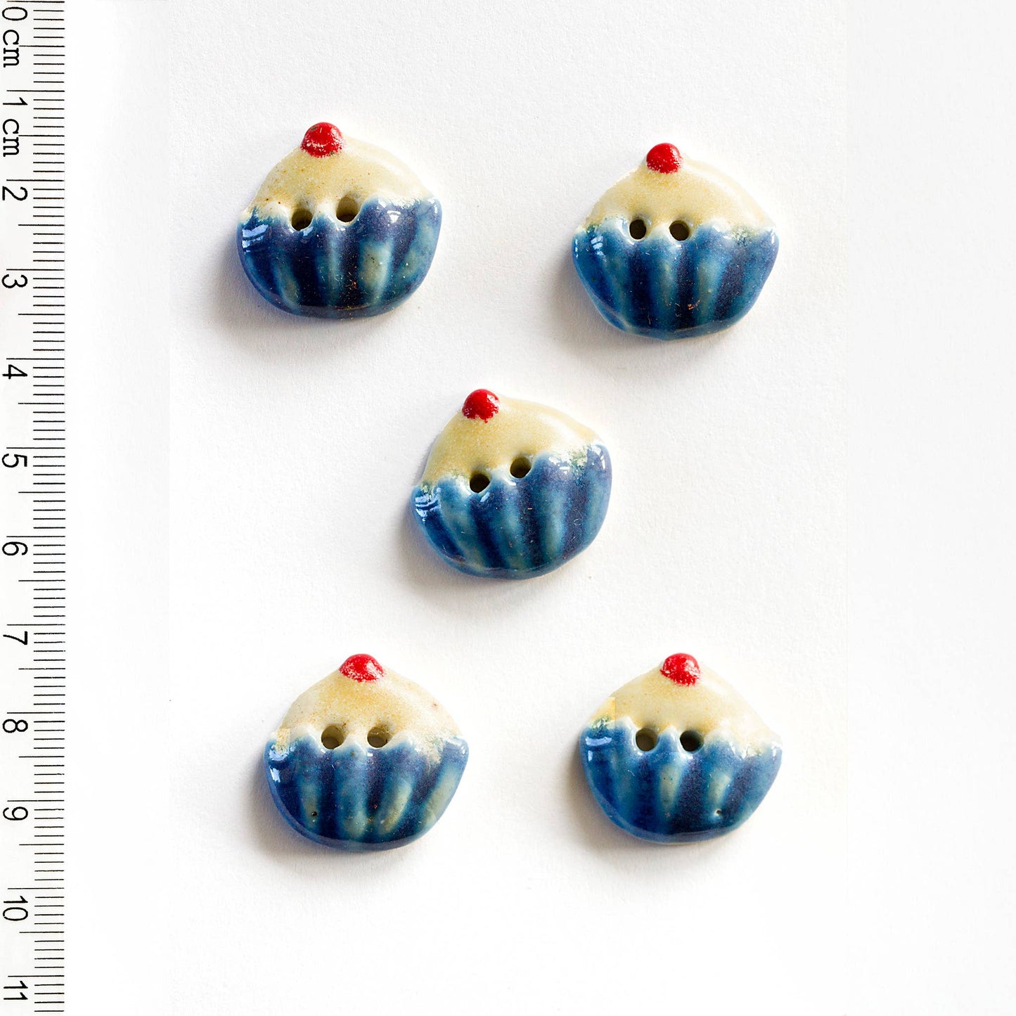 Handmade Cupcake Sewing Buttons