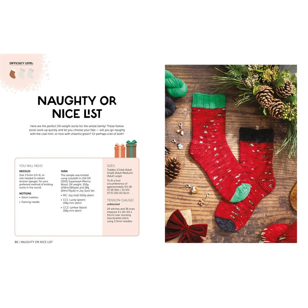 Knit a Box of Christmas Socks: 24 festive sock knitting patterns for the holidays