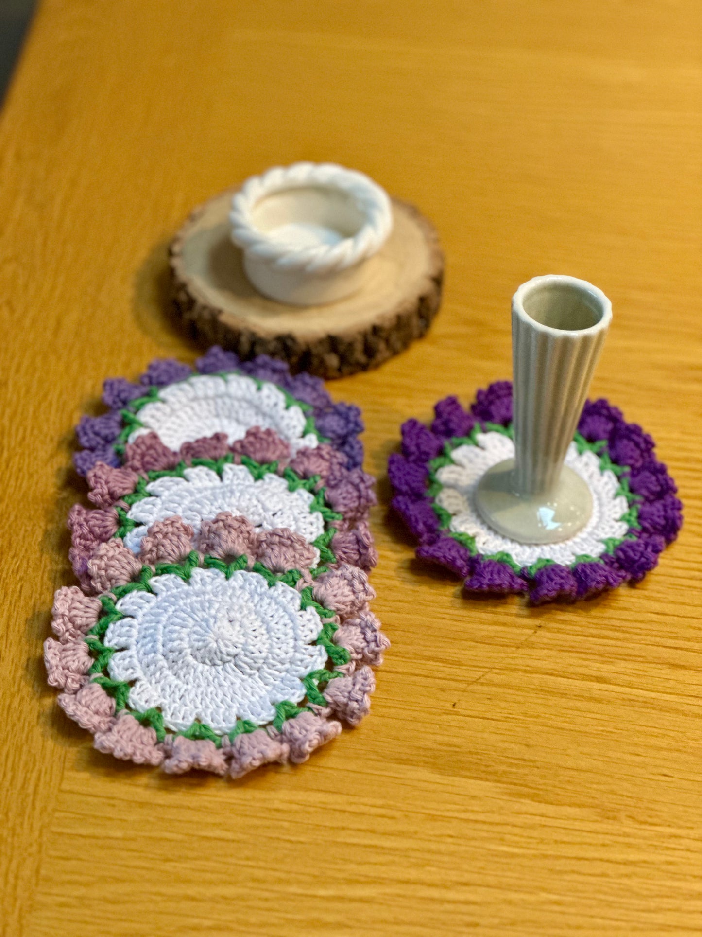 Flower Edged Crochet Coaster Workshop Thursday 18th September 5 - 8 pm ( all materials included) suitable for an adventurous beginner with basic crochet knowledge