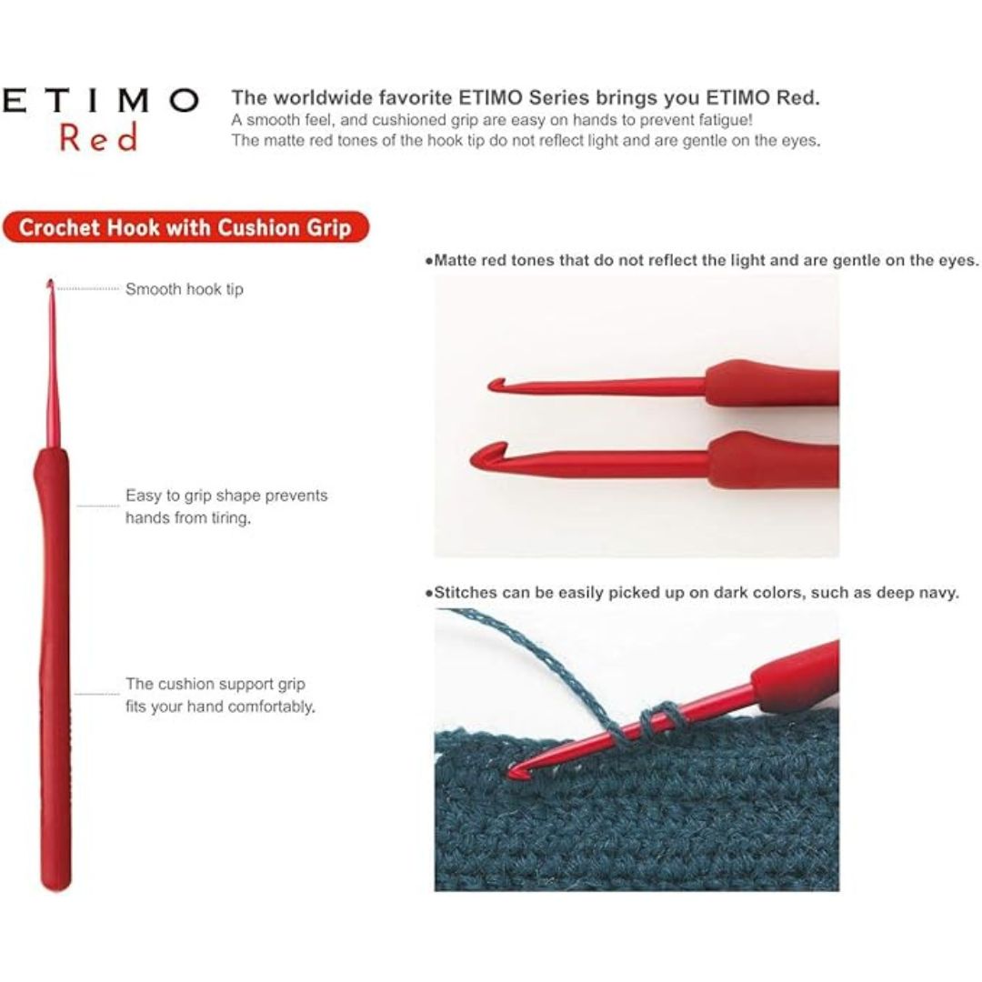 Tulip Etimo Red Softgrip Crochet Hook Set