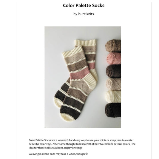 Colour Palette Socks by laurelknits.   Free download PDF