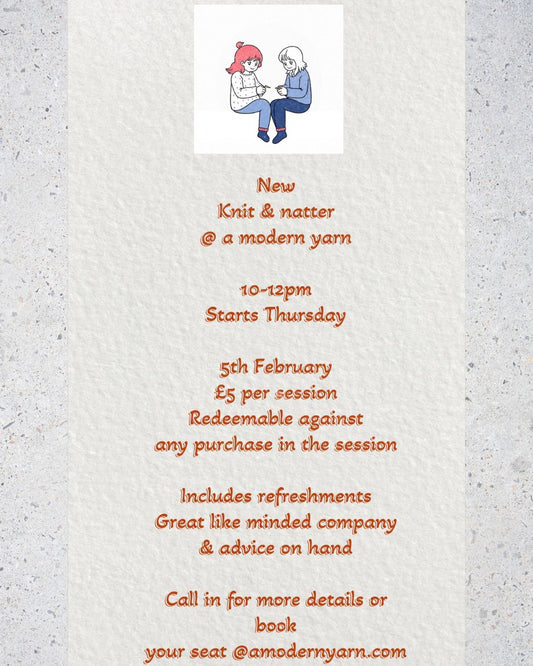 Thursday 5th February Knit / Crochet get together.